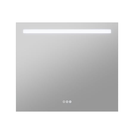 Anzzi 28in x 32in LED Front/Top/Bottom Light Bathroom Mirror With Defogger BA-LMDFX011AL
